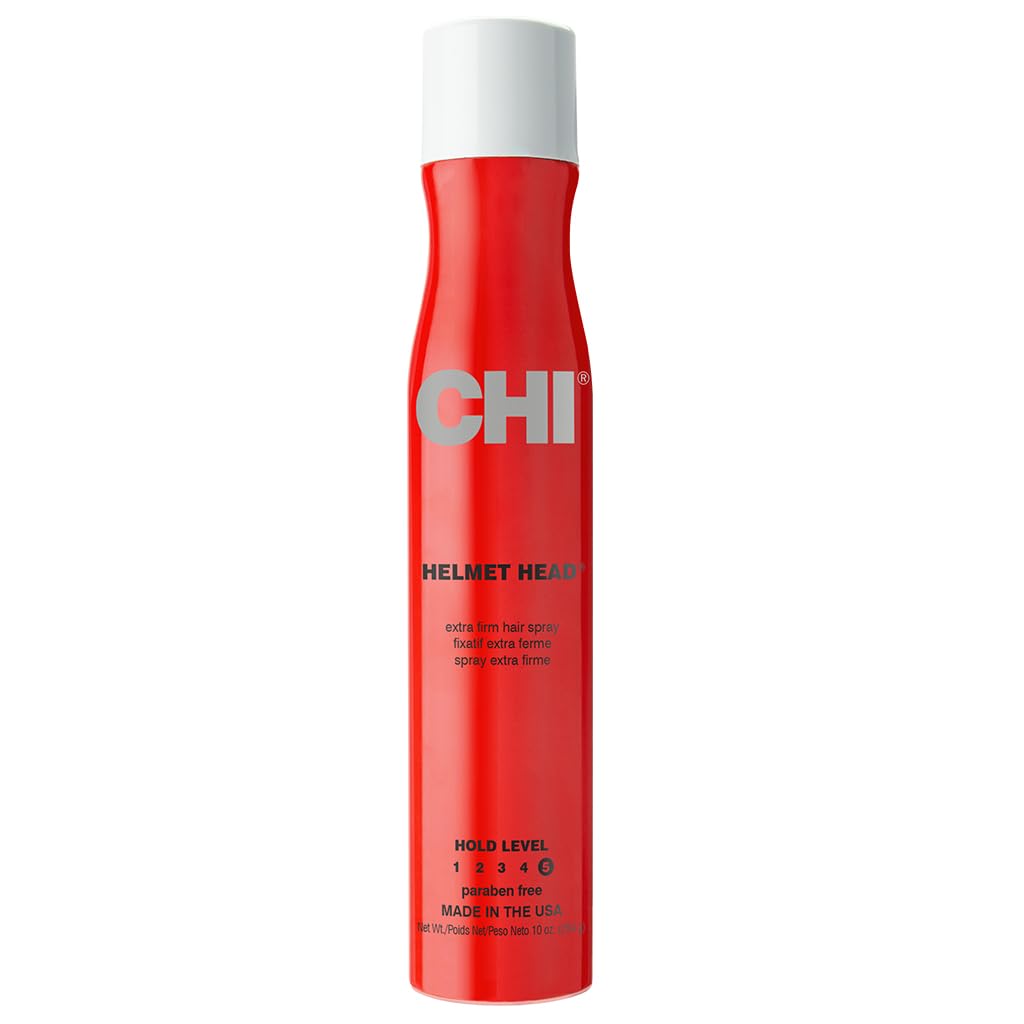 41N+cqAgdQL._SL1024_ CHI Helmet Head Extra Firm Hairspray, Protects Against Humidity & Creates Voluminous Hairstyles, Sulfate & Paraben-Free, 10 Oz