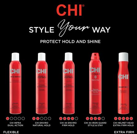 Version 1.0.0 CHI Helmet Head Extra Firm Hairspray, Protects Against Humidity & Creates Voluminous Hairstyles, Sulfate & Paraben-Free, 10 Oz