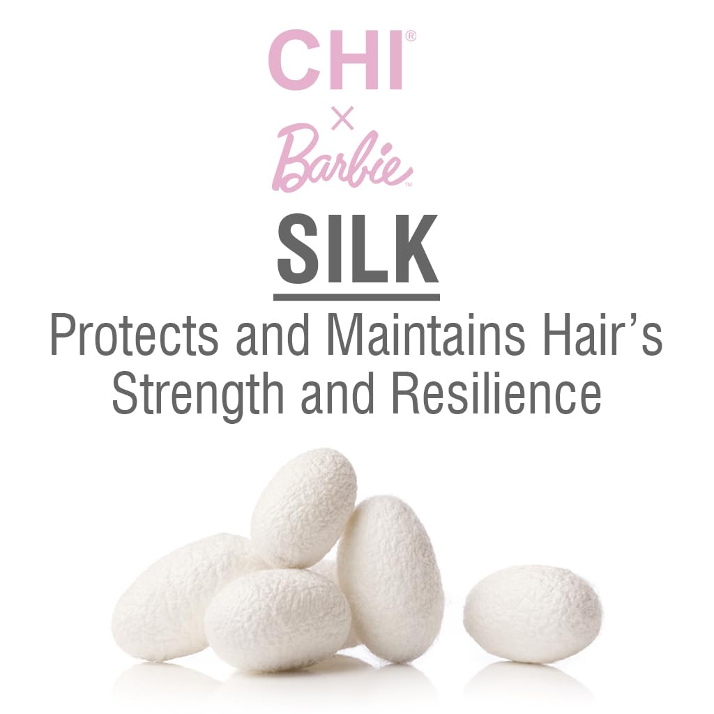 513CRZe1JgL._SL1024_ CHI x Barbie 44 Iron Guard Thermal Protection Spray, Nourishing Formula Helps Resist Heat Damage To Hair & Tame Frizz, Barbie Inspired Design, 8 Oz