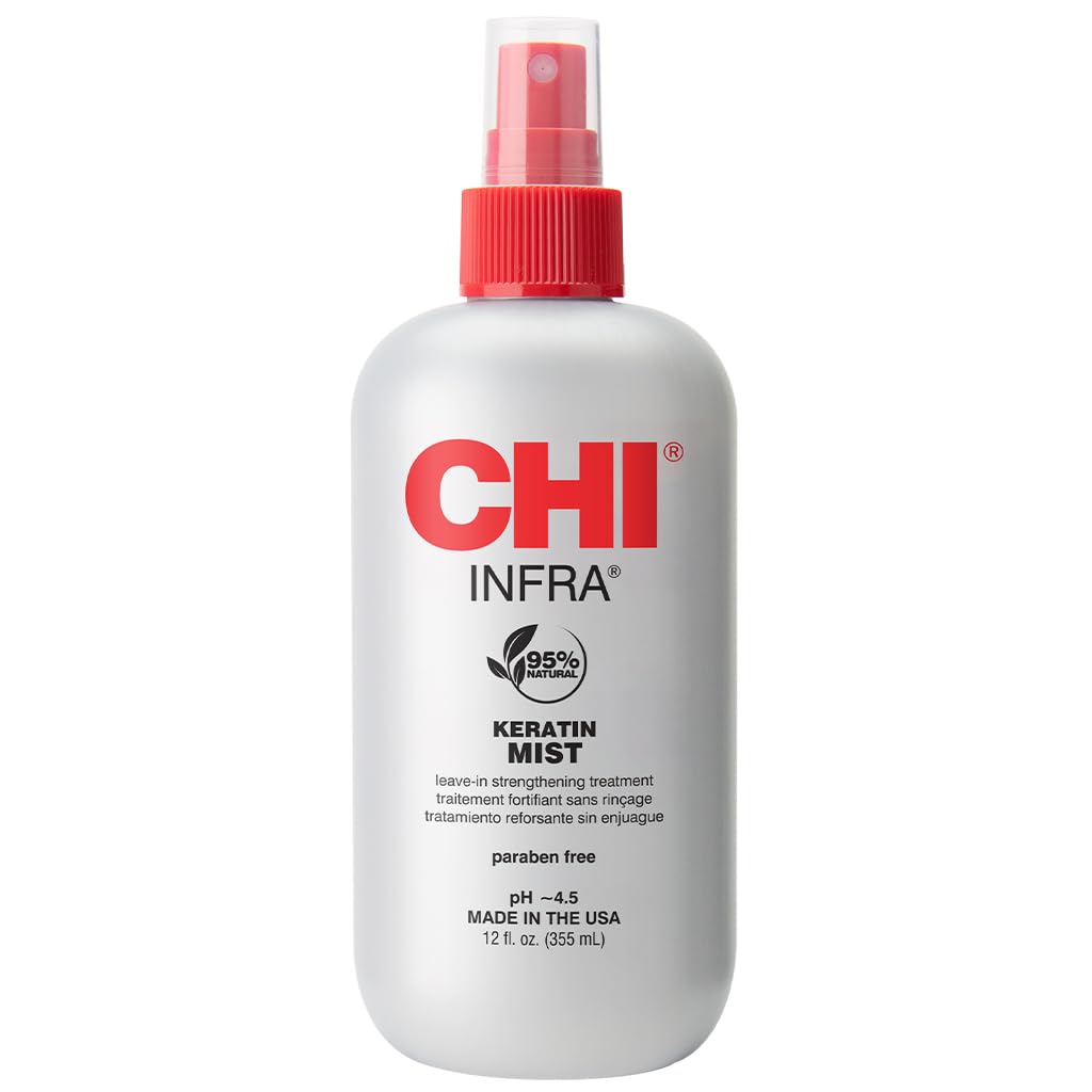 51fC6fy75BL._SL1024_ CHI Keratin Mist, Strengthening Hair Spray For Restoring Softness & Protecting Against Heat Damage, Paraben-free, 12 Oz