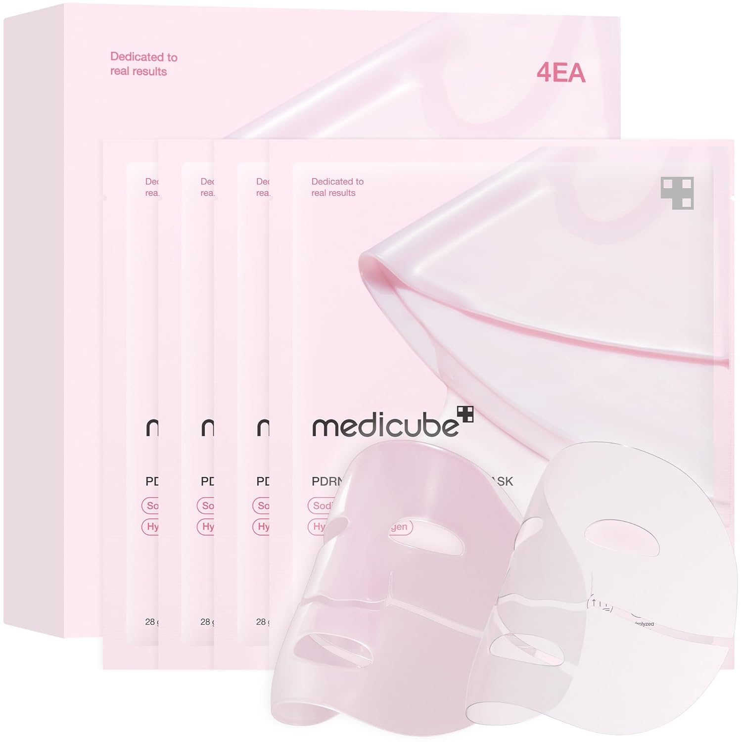 611QWlwex5L._SL1500_ medicube Salmon DNA PDRN pink collagen jelly gel mask overnight face mask for glass glow skin- elasticity, hydrating, firming and moisturizing korean skincare, 28g, 4ea