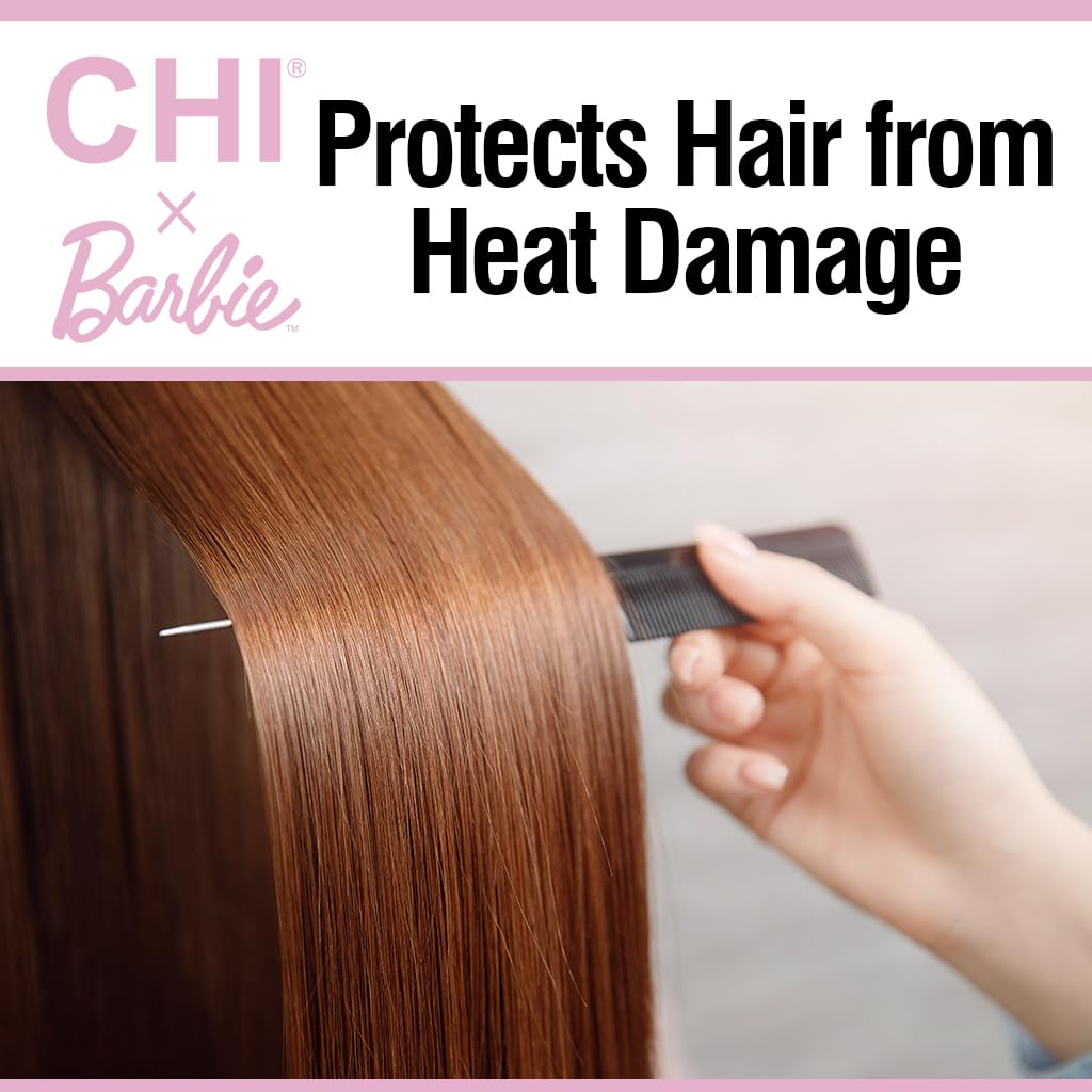 Version 1.0.0 CHI x Barbie 44 Iron Guard Thermal Protection Spray, Nourishing Formula Helps Resist Heat Damage To Hair & Tame Frizz, Barbie Inspired Design, 8 Oz