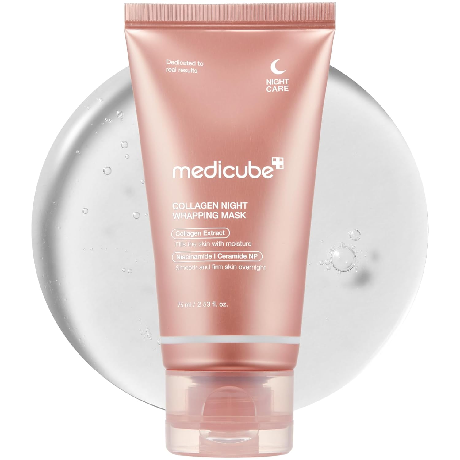 61OCCW~1 medicube Collagen Overnight Wrapping Peel Off Facial Mask Pack - Elasticity & Hydration Care, Reduces Sagging & Dullness - Hydrolyzed Collagen For Glowing Skin - Korean Skin Care, 2.53 fl.oz