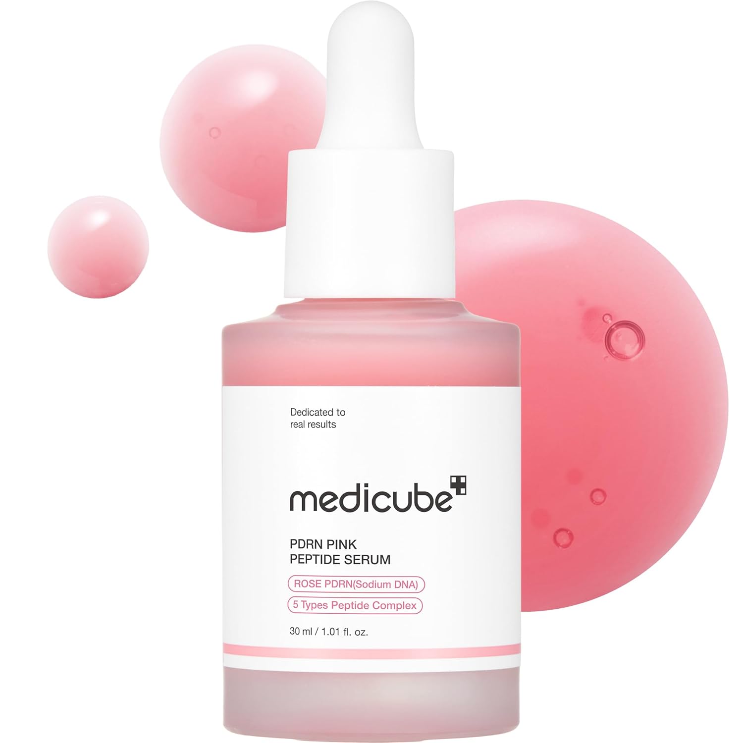 61OEWN~1 medicube PDRN Pink Peptide Serum, Pink glow serum, Peptide, Niacinamide, Hydrating & Moisturizing & Firming, Uneven Skin Tone, Korean Skincare 1.01 fl.oz. (1.01 fl.oz., Rose PDRN (Vegan))