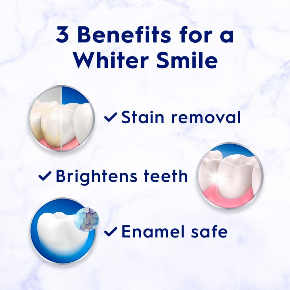 61QBYT~1 Crest 3D White Advanced Luminous Mint Teeth Whitening Toothpaste, Crest Toothpaste, 3.7 oz Pack of 4 - Helps Remove Surface Stains, Whitens Teeth, Strengthens Tooth Enamel, Protects Against Cavities