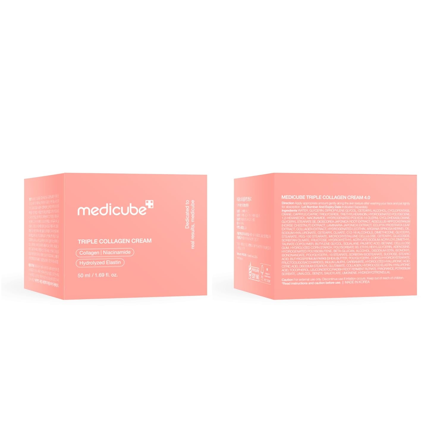 61kKhNWZ28L._SL1500_ medicube Triple Collagen Cream - Hydrating & Firming Moisturizer with Hyaluronic Acid, Premium Elastin, Shea Butter - Wrinkle Care & Boosts Elasticity - Korean Skincare, 1.69 oz