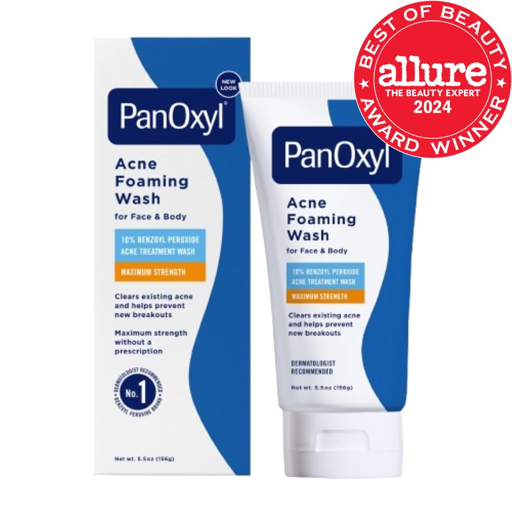 61qkjYvvV-L._SL1000_ PanOxyl Acne Foaming Wash Benzoyl Peroxide 10% Maximum Strength Antimicrobial, 5.5 Oz