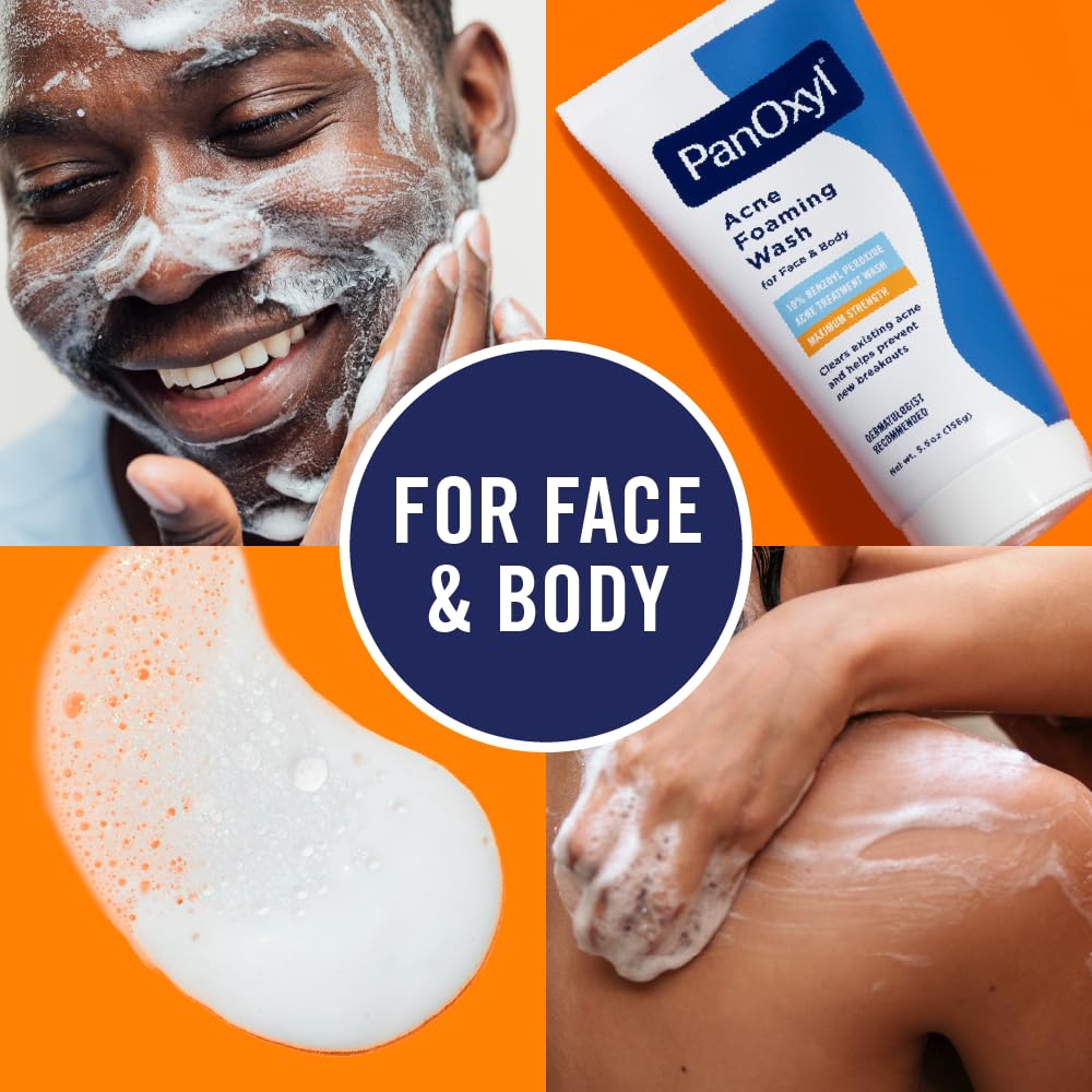 61v-eCwARLL._SL1000_ PanOxyl Acne Foaming Wash Benzoyl Peroxide 10% Maximum Strength Antimicrobial, 3 oz. - Travel Size