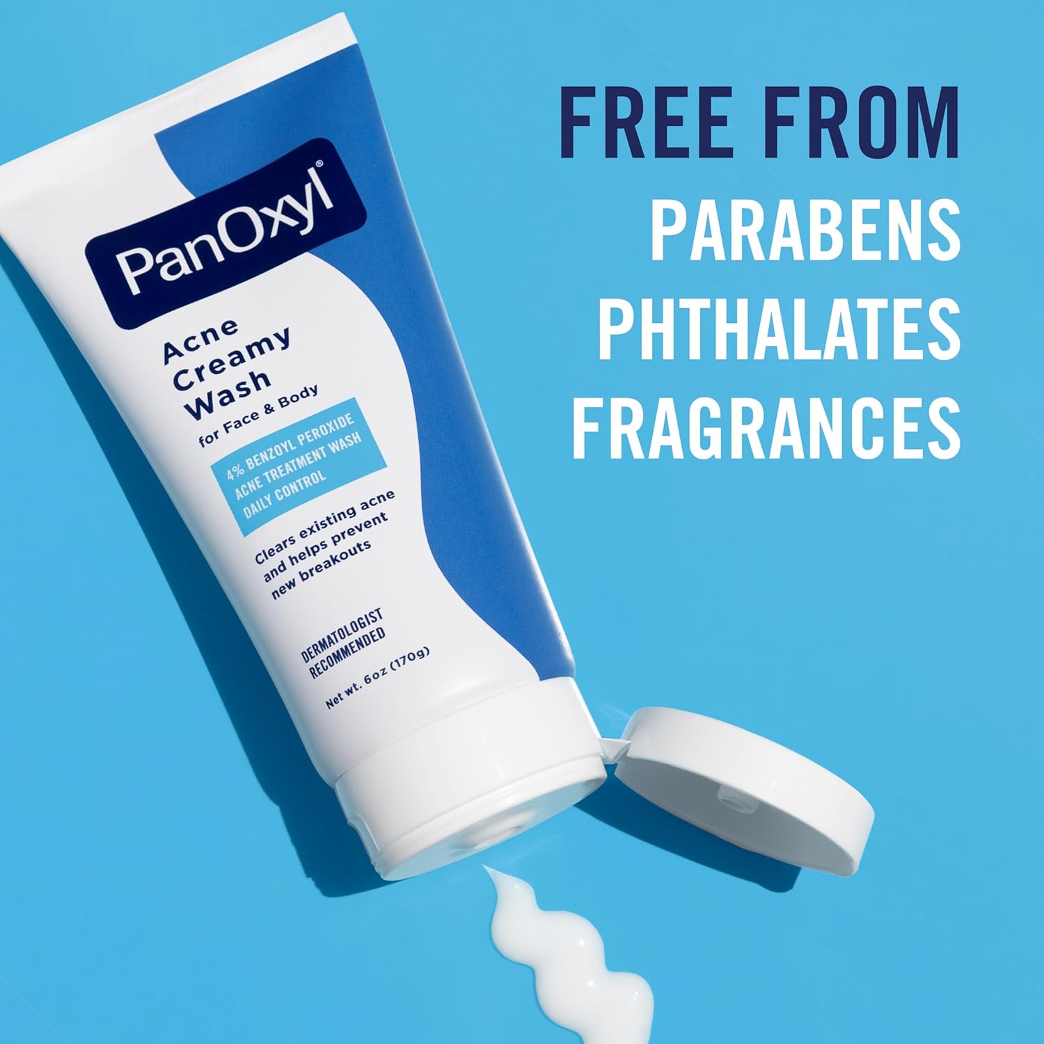 71-olQotBlL._SL1500_ PanOxyl Antimicrobial Hydrating Acne Creamy Wash, 4% Benzoyl Peroxide, 6 Ounce