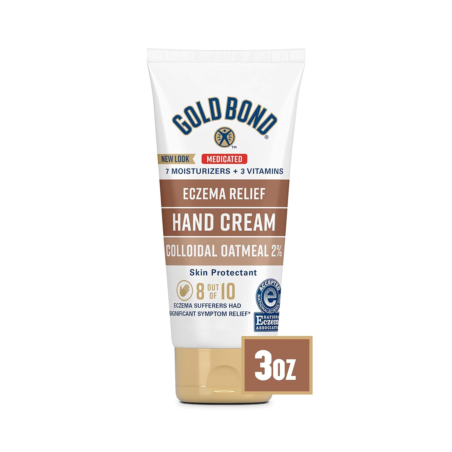 711PTEYR55L._SL1500_ Gold Bond Medicated Eczema Relief Hand Cream, 3 oz., Skin Protectant Cream With 2% Colloidal Oatmeal