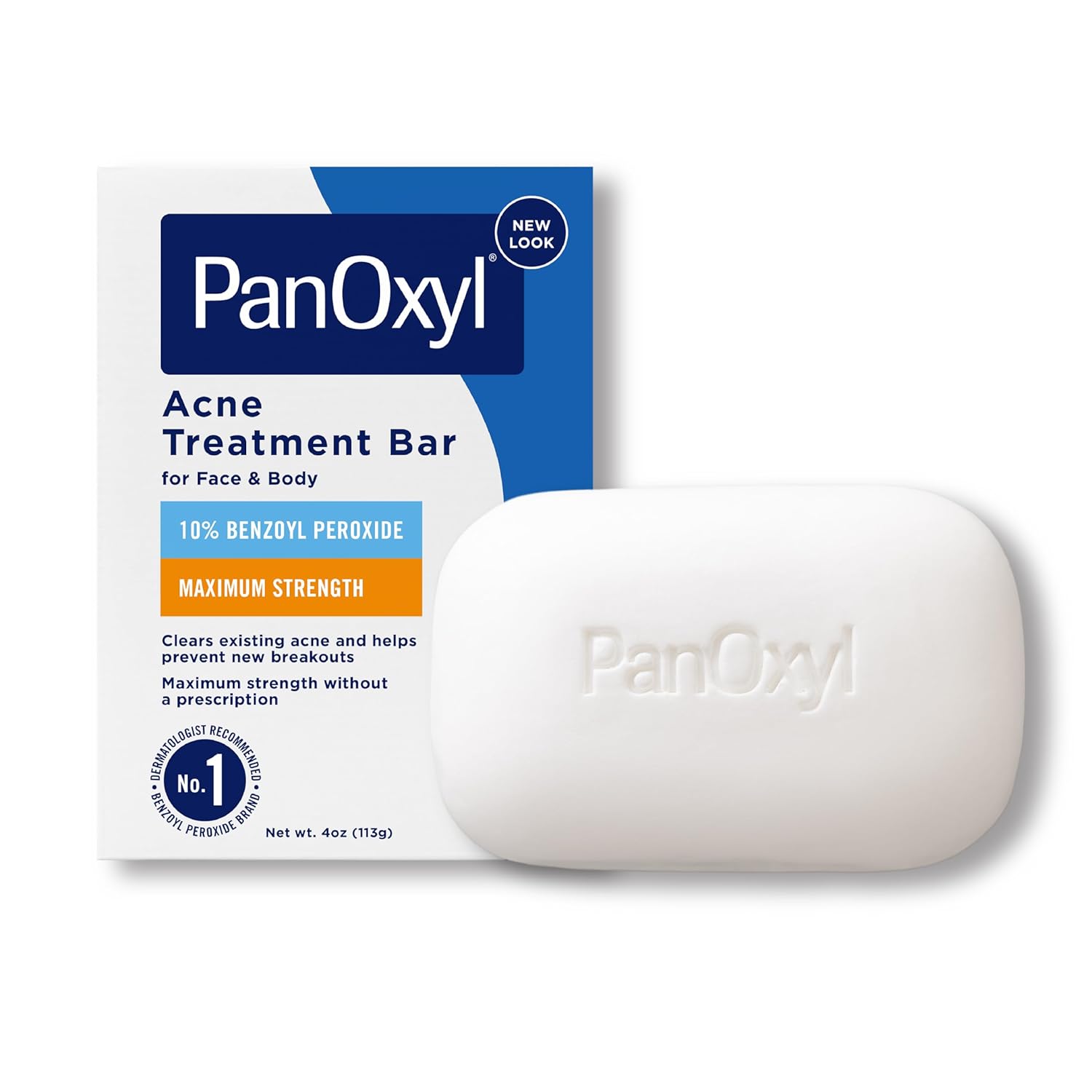 711yqRxDF9L._SL1500_ PanOxyl Acne Treatment Bar with 10% Benzoyl Peroxide, Maximum Strength Bar Soap for Face, Chest and Back, Benzoyl Peroxide Soap Body Wash, Vegan, For Acne Prone Skin, 4 oz