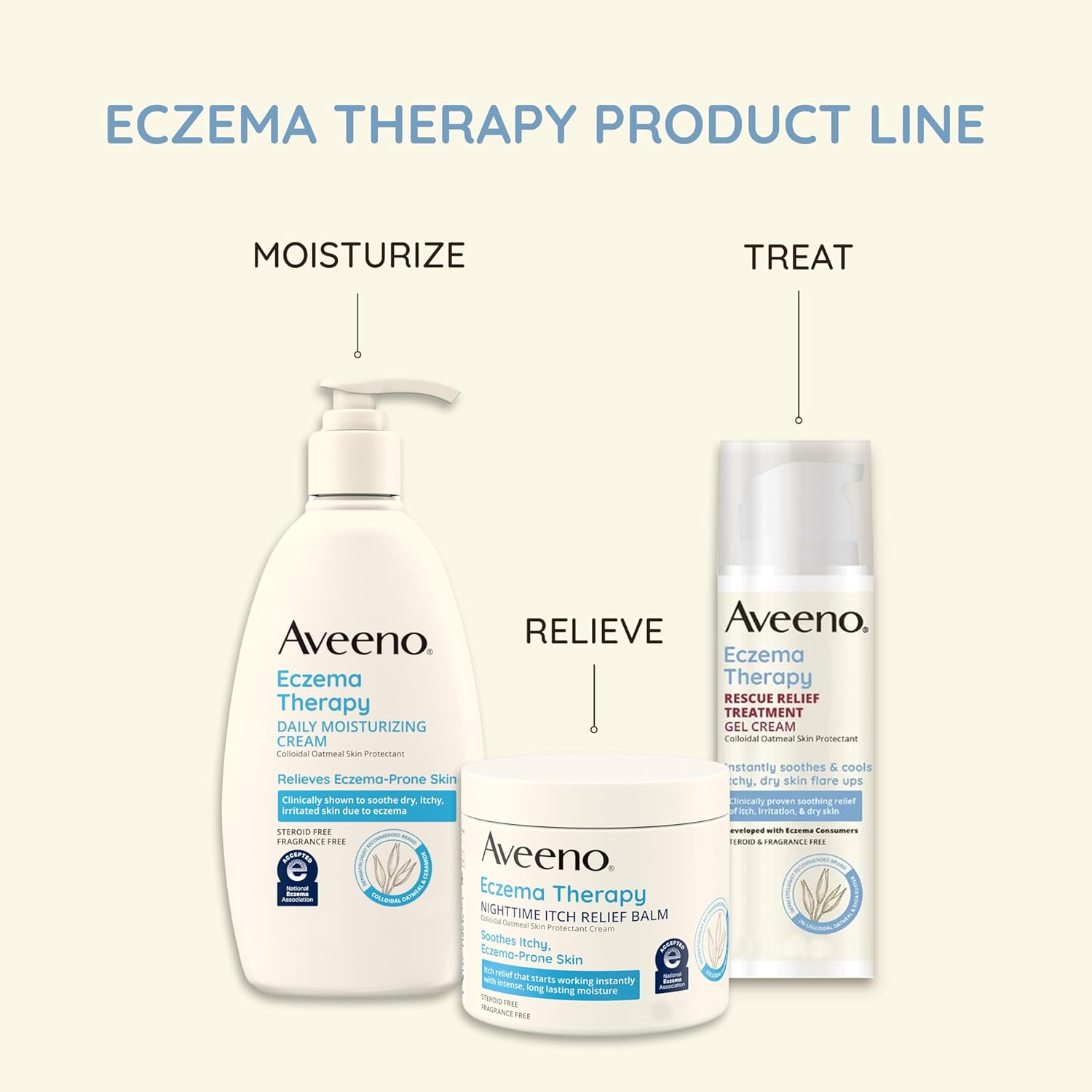 716y-HQ2FpL._SL1500_ Aveeno Eczema Therapy Nighttime Itch Relief Balm with Colloidal Oatmeal and Ceramide for Dry Itchy Skin, Fragrance-Free Anti Itch Eczema Cream, 11 FL OZ