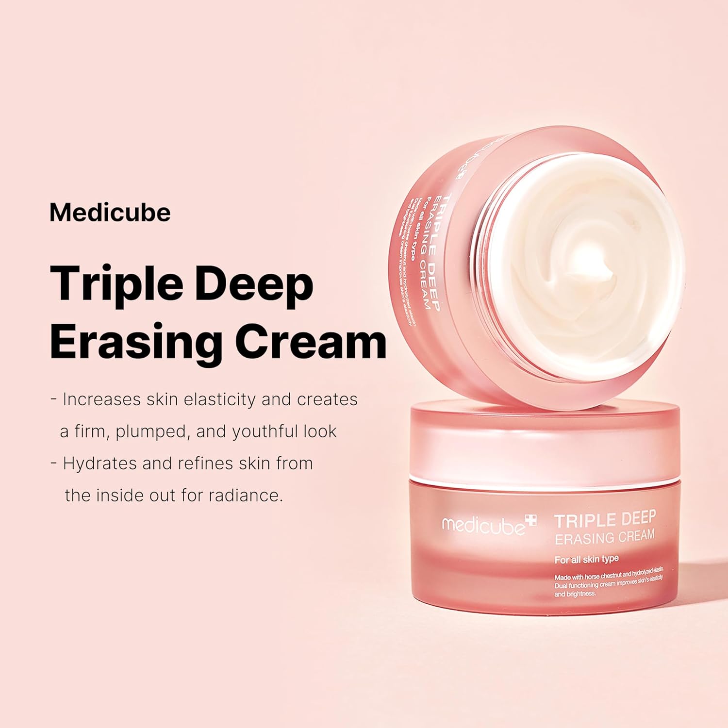 71Av0RJxdML._SL1500_ medicube Triple Collagen Cream - Hydrating & Firming Moisturizer with Hyaluronic Acid, Premium Elastin, Shea Butter - Wrinkle Care & Boosts Elasticity - Korean Skincare, 1.69 oz