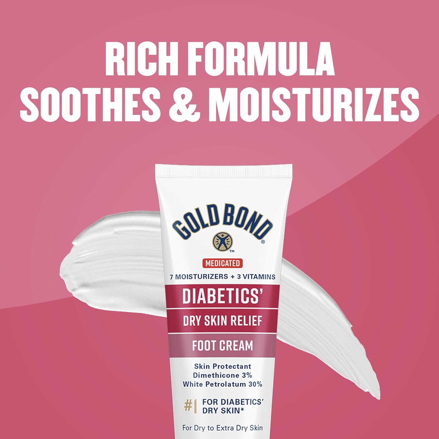 71Bpqx6nGML._SL1500_ Gold Bond Medicated Diabetics' Dry Skin Relief Foot Cream, 3.4 oz., Skin Protectant