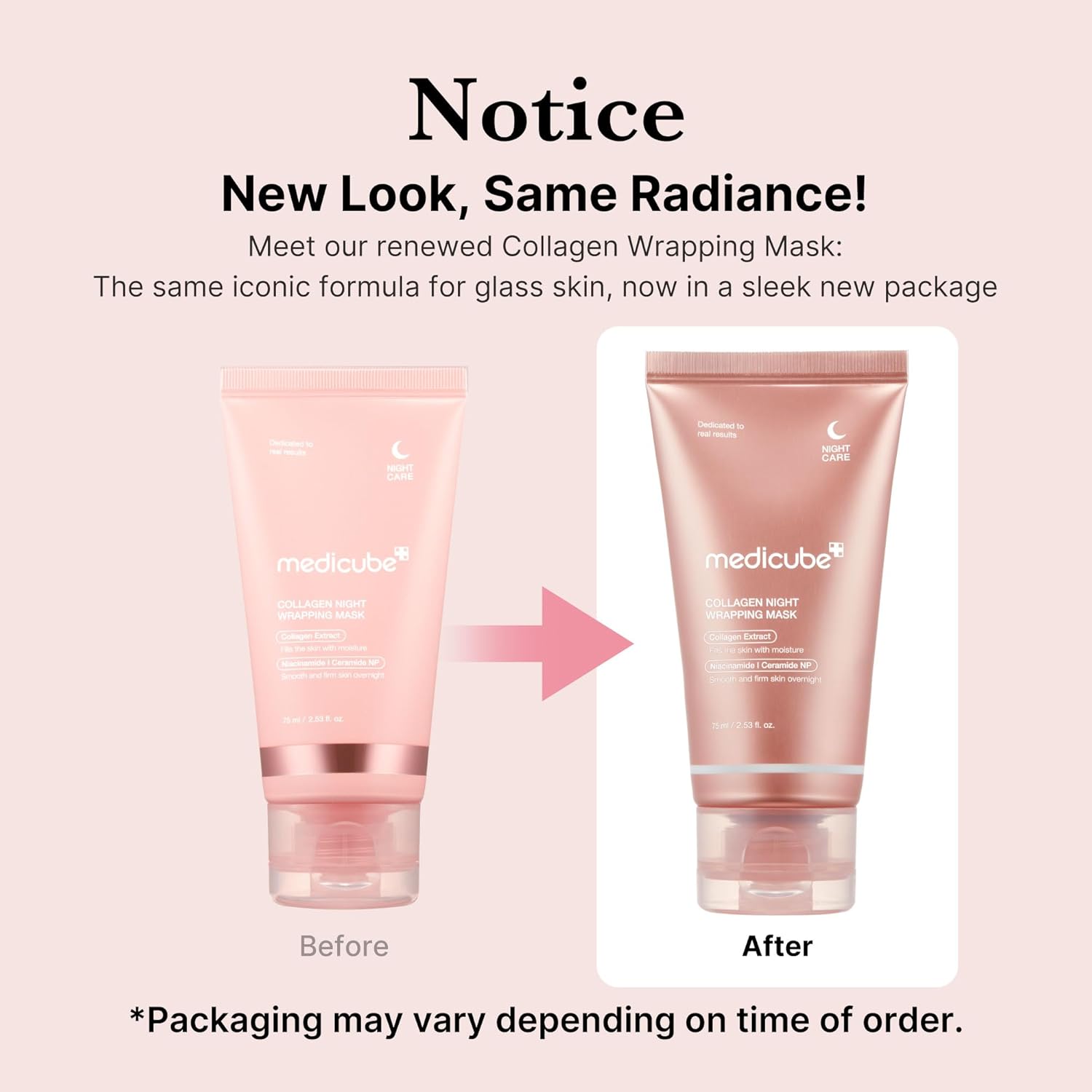 71CYYA~1 medicube Collagen Overnight Wrapping Peel Off Facial Mask Pack - Elasticity & Hydration Care, Reduces Sagging & Dullness - Hydrolyzed Collagen For Glowing Skin - Korean Skin Care, 2.53 fl.oz