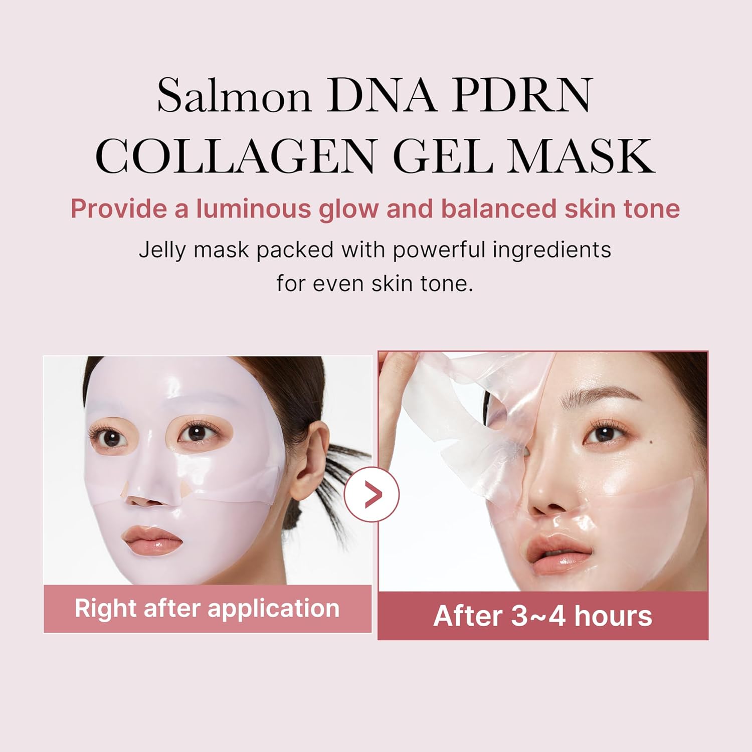 71D2pVzghaL._SL1500_ medicube Salmon DNA PDRN pink collagen jelly gel mask overnight face mask for glass glow skin- elasticity, hydrating, firming and moisturizing korean skincare, 28g, 4ea
