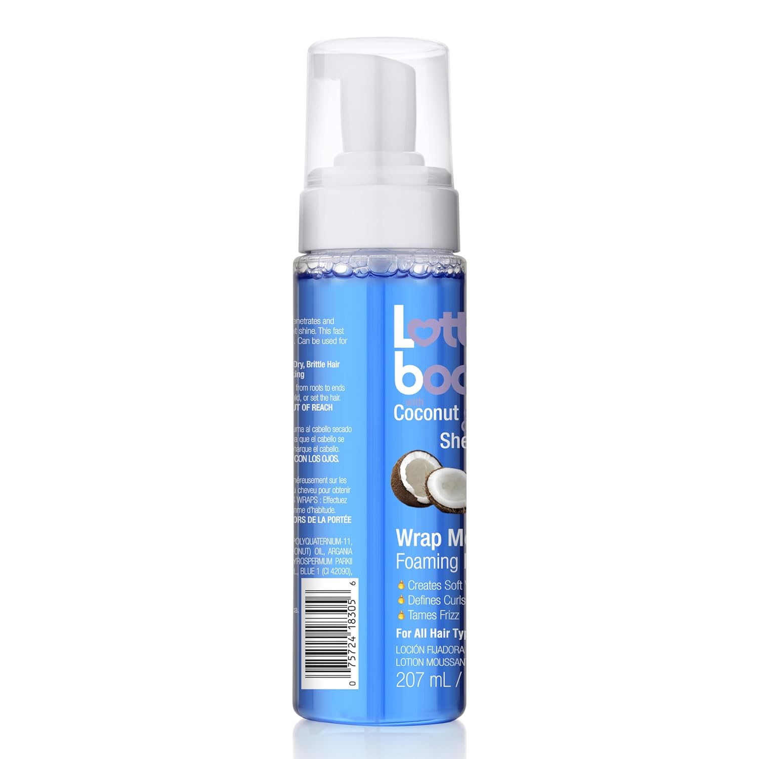 71JActvJQvL._SL1500_ Lottabody Coconut Oil and Shea Wrap Me Foaming Curl Mousse , Creates Soft Wraps, Hair Mousse for Curly Hair, Defines Curls, Anti Frizz, 7 Fl Oz