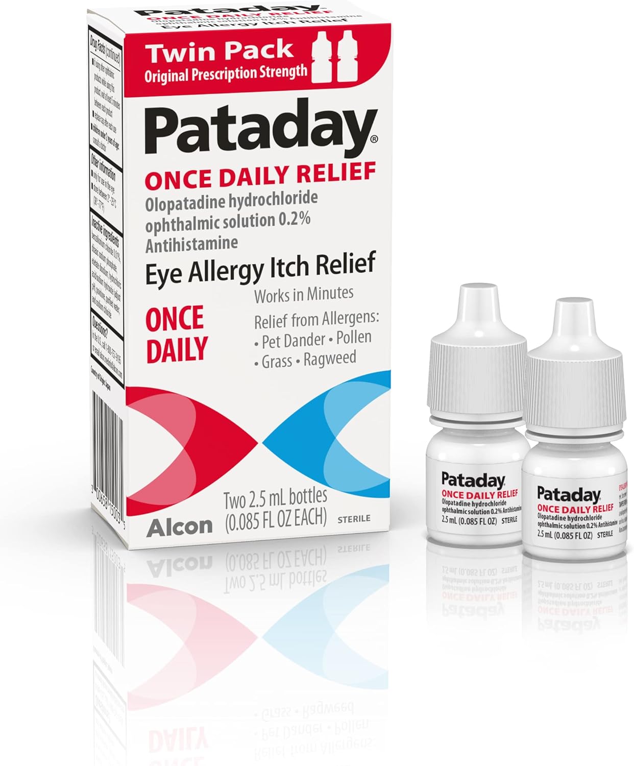 71KU7vMIP6L._AC_SL1500_ Pataday Once Daily Relief Allergy Eye Drops by Alcon, for Eye Allergy Itch Relief, 2.5 ml (Pack of 2)