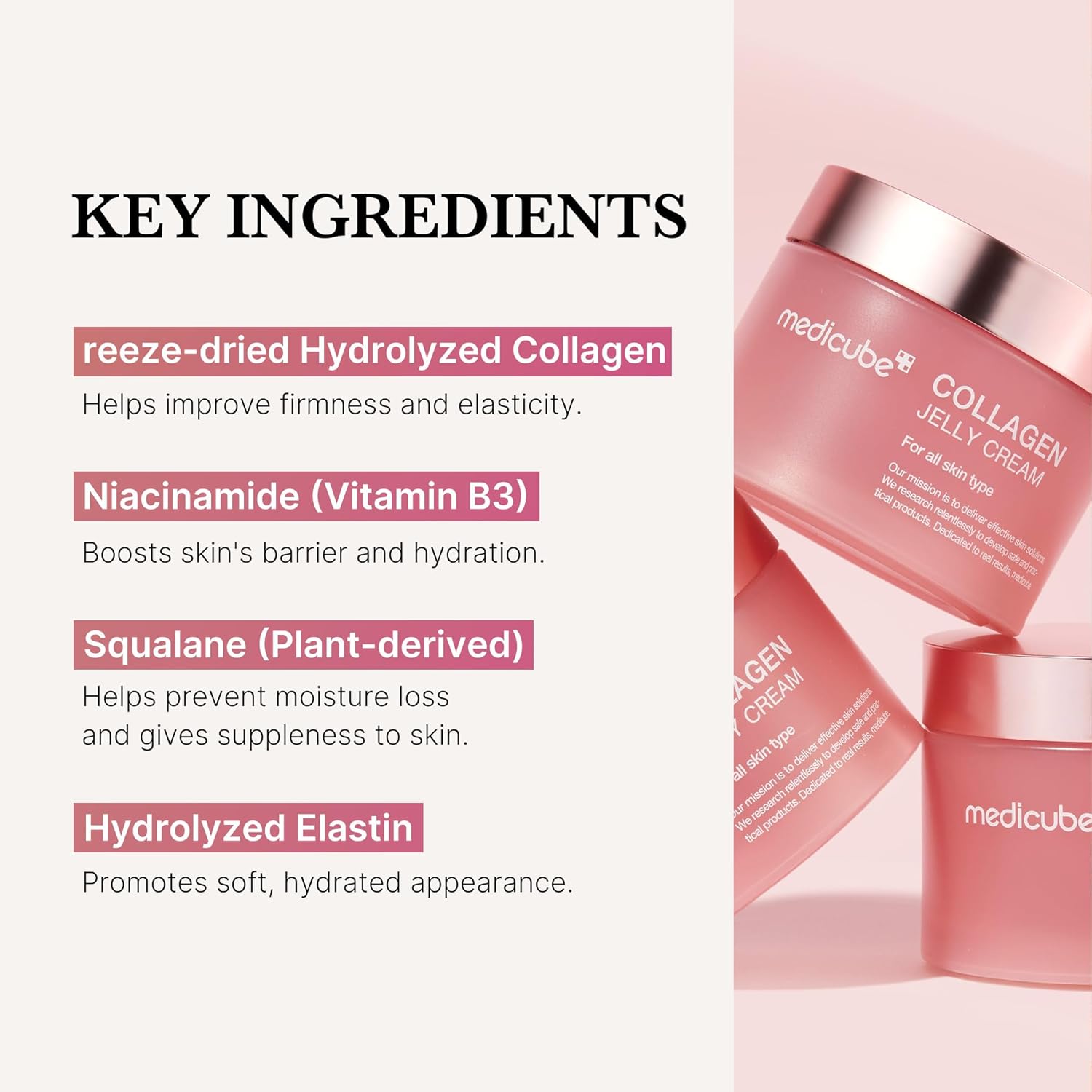 71L8GK~1 medicube Collagen Jelly Cream- Niacinamide & Freeze-Dried Hydrolyzed Collagen - Boosts skin's barrier hydration and gives 24h Glow & Lifted Look - No artificial color, Korean skincare (3.71 fl.oz.)