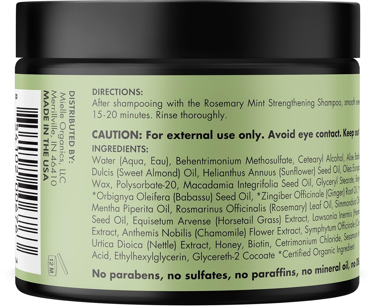 71QQapqAM5L._SL1500_ Mielle Organics Rosemary Mint Strengthening Hair Masque, Essential Oil & Biotin Deep Treatment, Miracle Repair for Dry, Damaged, & Frizzy Hair, 12 Ounces