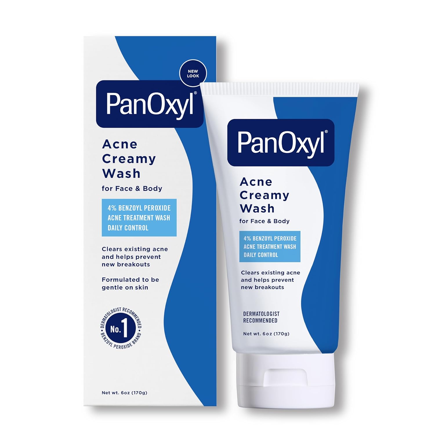 71QWKz26XB PanOxyl Antimicrobial Hydrating Acne Creamy Wash, 4% Benzoyl Peroxide, 6 Ounce