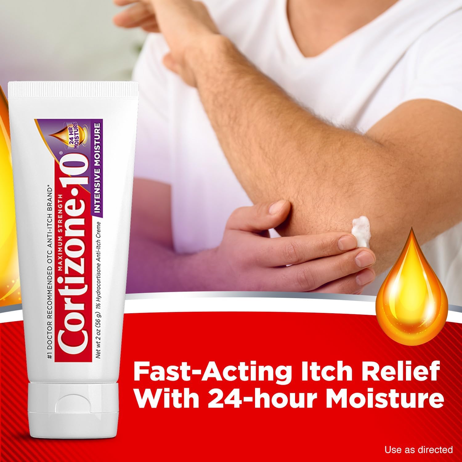 71RACEnvRHL._AC_SL1500_ Cortizone 10 Maximum Strength Intensive Moisture Anti-Itch Cream, 1% Hydrocortisone, 2 oz.