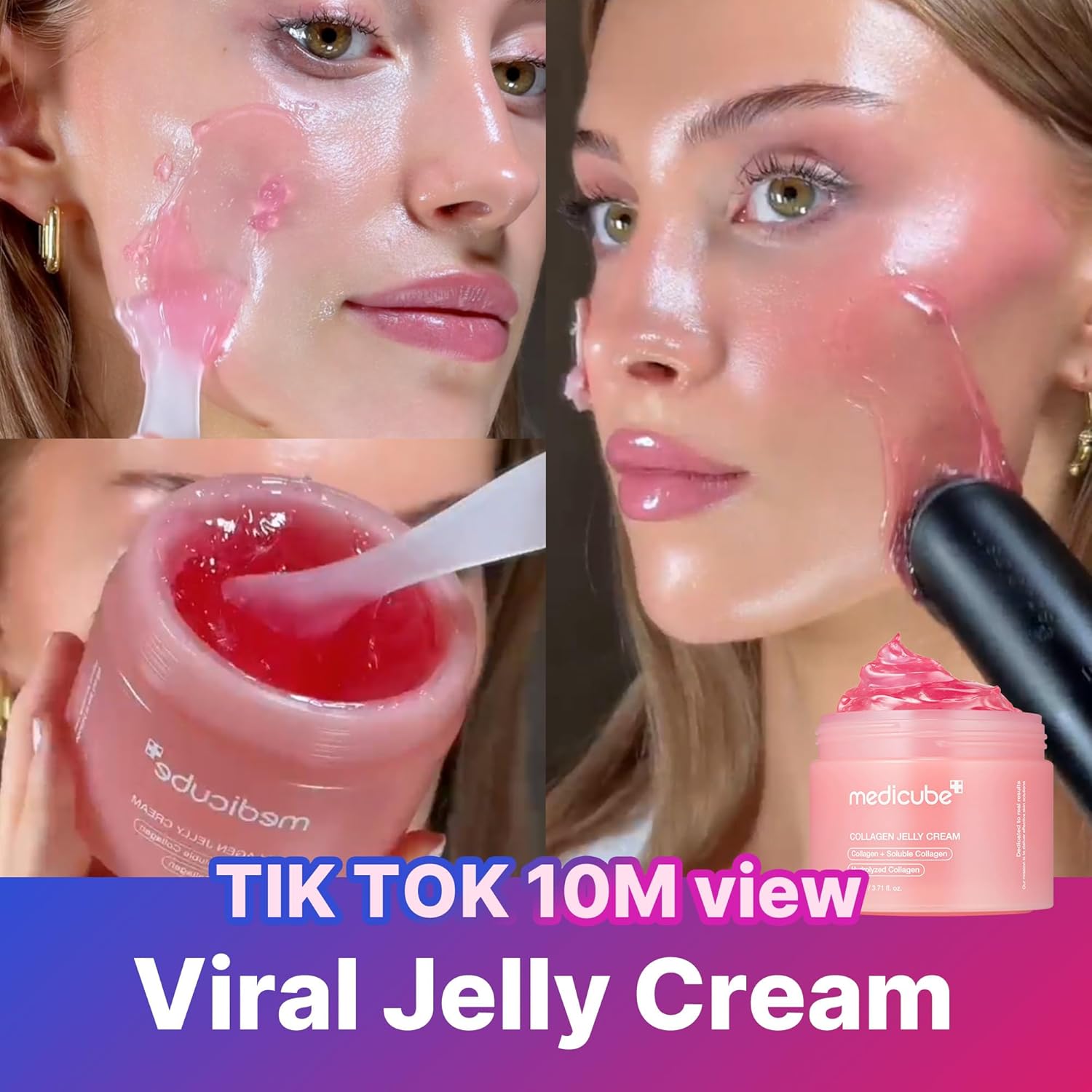71UMH2~1 medicube Collagen Jelly Cream- Niacinamide & Freeze-Dried Hydrolyzed Collagen - Boosts skin's barrier hydration and gives 24h Glow & Lifted Look - No artificial color, Korean skincare (3.71 fl.oz.)