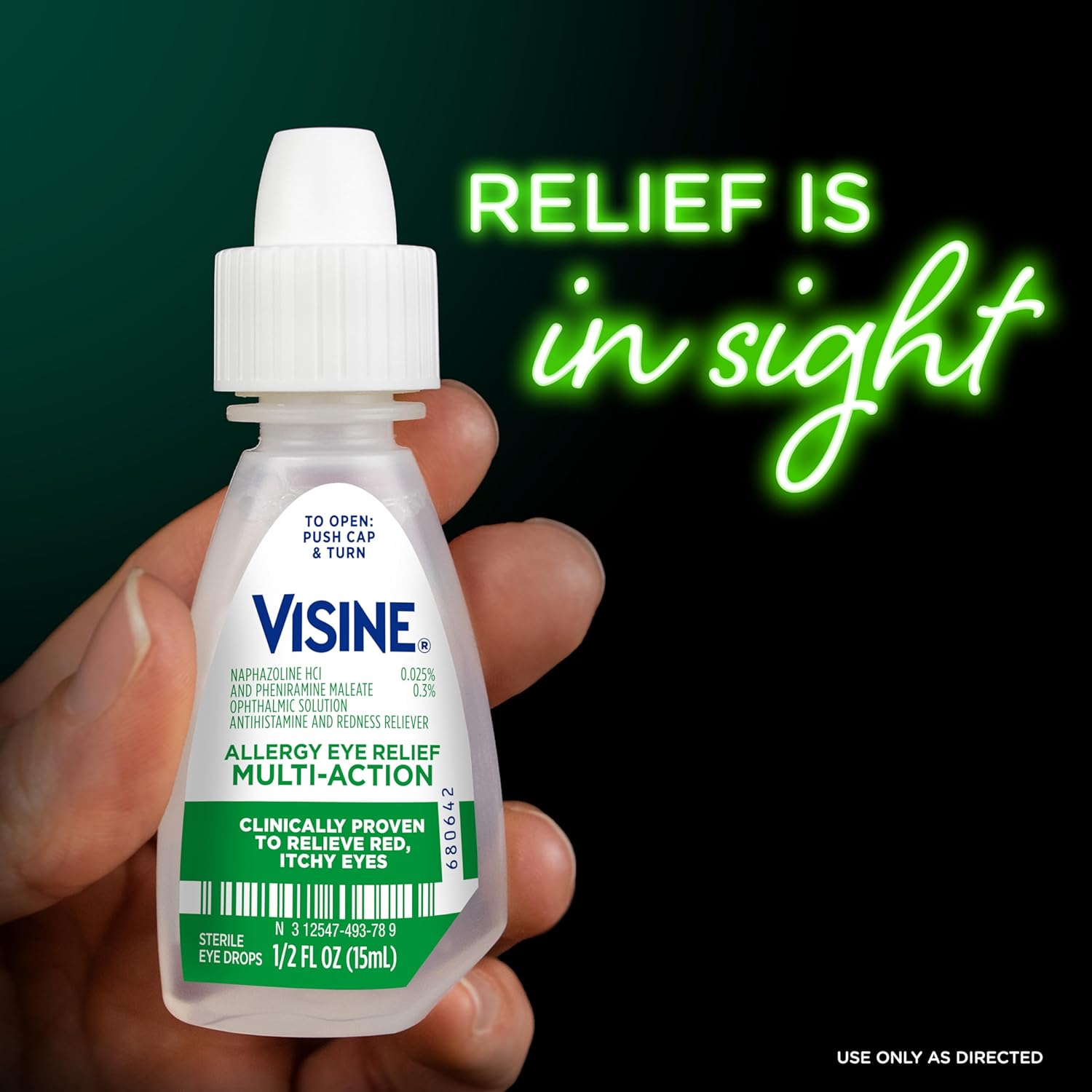 71WIxaPw9FL._AC_SL1500_ Visine Allergy Eye Relief Multi-Action Antihistamine & Redness Reliever Eye Drops with Pheniramine Maleate & Naphazoline HCl, Eye Drop Treatment for...