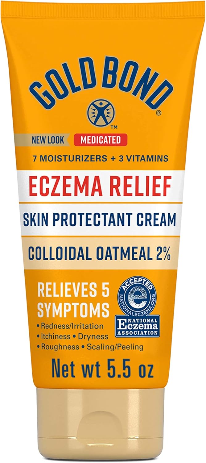 71Y1vWQtIjL._AC_SL1500_ Gold Bond Medicated Eczema Relief Skin Protectant Cream, 5.5 oz., with 2% Colloidal Oatmeal