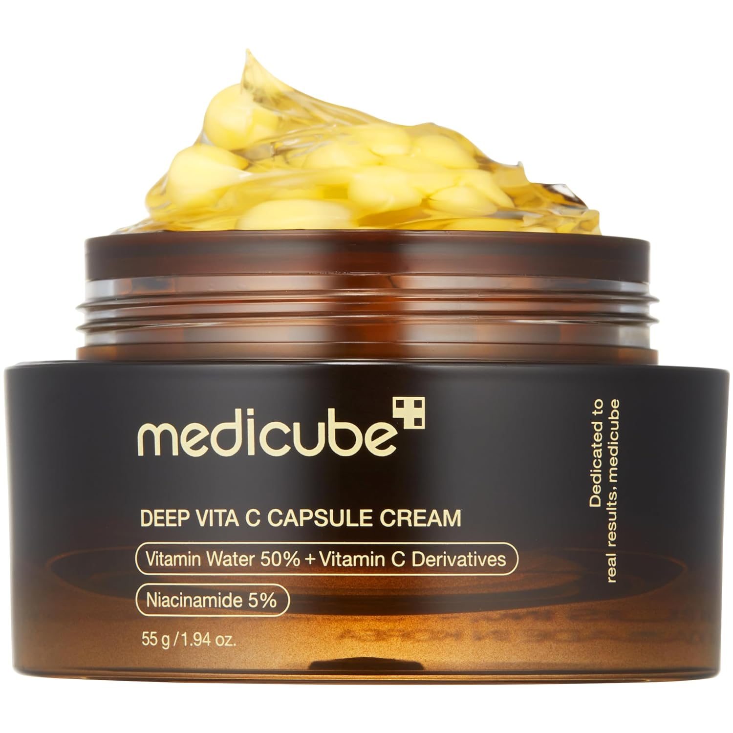 71bIhntljOL._SL1500_ medicube Deep Vitamin C Golden Capsule Face Moisturizer - Liposome Capsules For Wrinkles, Skin Radiance - Transparent Gel for Glow Hydration - Korean Skin Care 1.94 oz