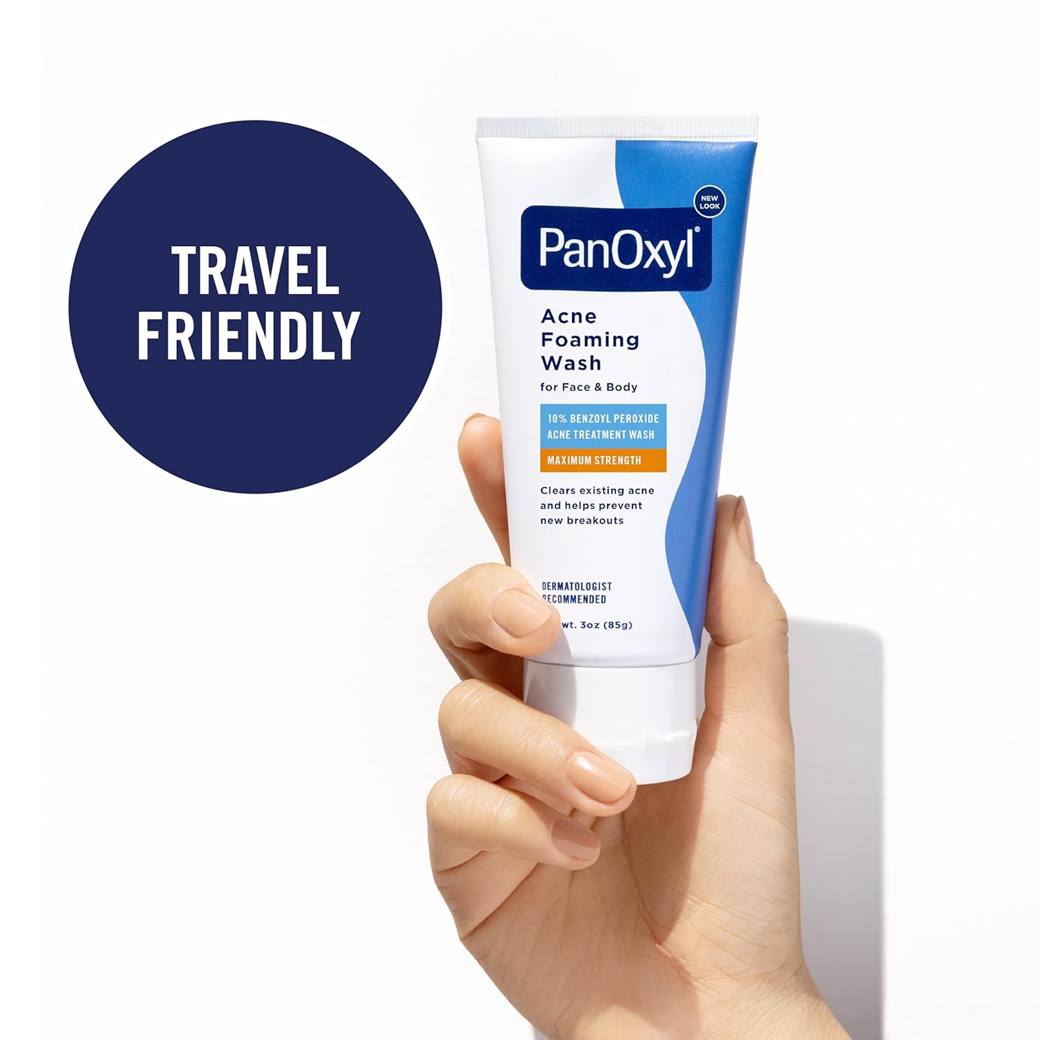 71ctgtSO0VL._SL1500_ PanOxyl Acne Foaming Wash Benzoyl Peroxide 10% Maximum Strength Antimicrobial, 3 oz. - Travel Size