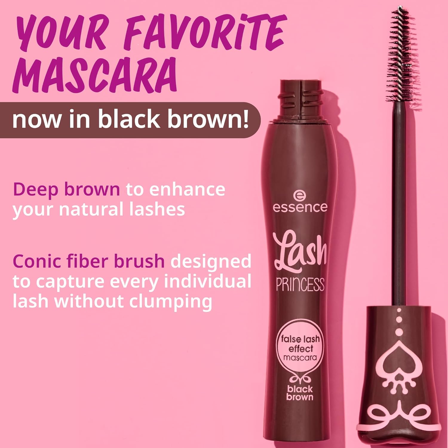 71for0XVVhL._SL1500_ essence Lash Princess False Lash Effect Mascara Brown (1 Pack) Intense Volume, Length & Definition Vegan, Cruelty Free & Paraben Free