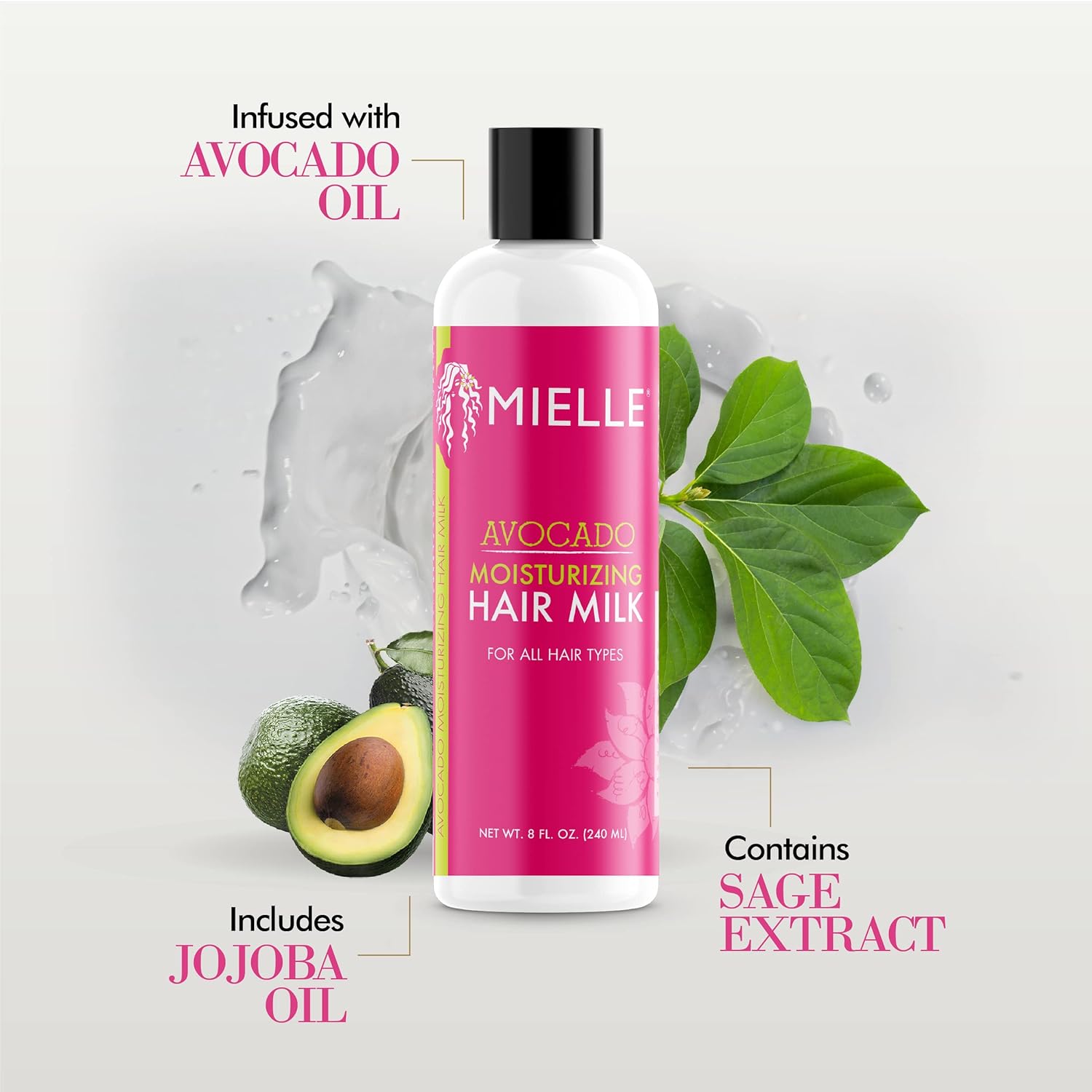 71l7hs+GqjL._SL1500_ Mielle Organics Avocado Hair Milk for All Hair Types, Moisturizing Lotion for Dry Hair, 8 Ounces