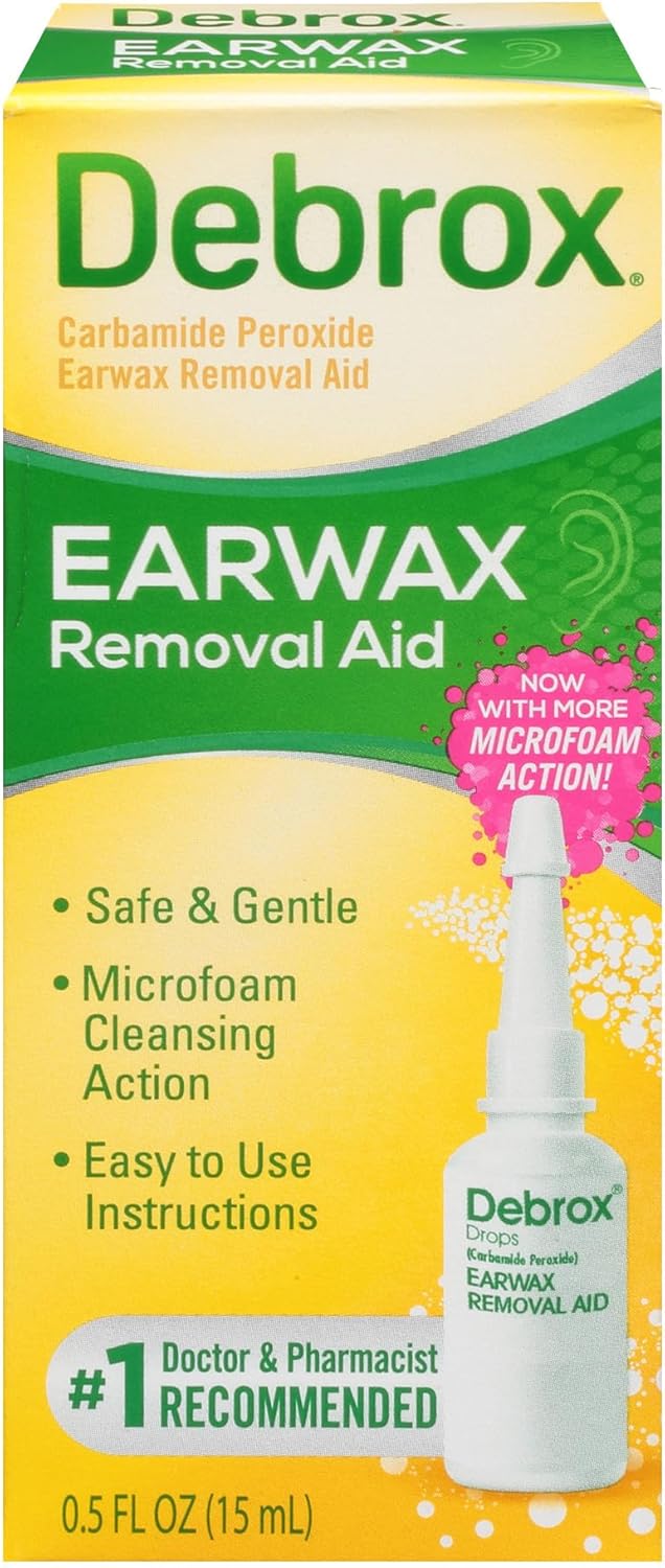 71nntDgcMcL._AC_SL1500_ Debrox Ear Wax Removal Drops, Gentle Microfoam Ear Wax Remover, 0.5 Fl Oz