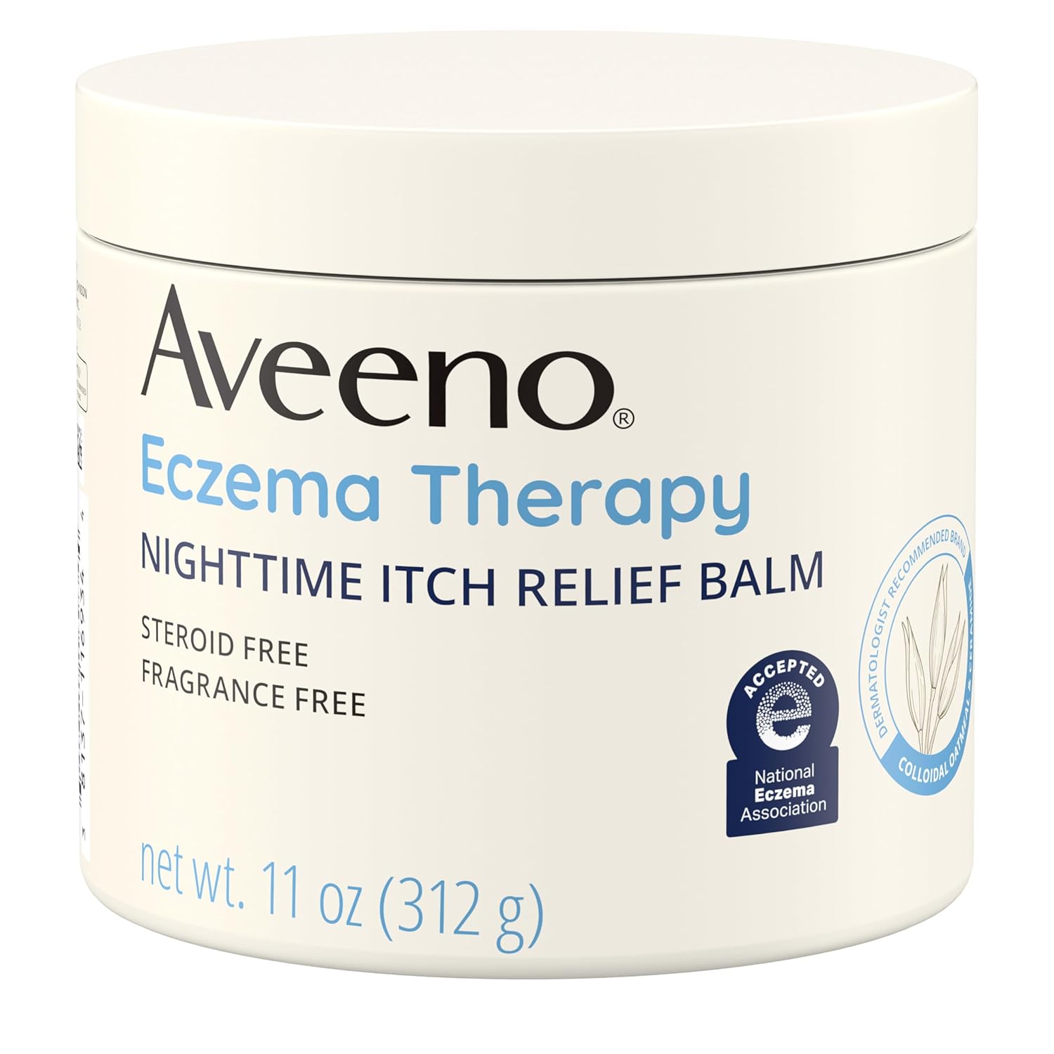 71p+bfif9EL._SL1500_ Aveeno Eczema Therapy Nighttime Itch Relief Balm with Colloidal Oatmeal and Ceramide for Dry Itchy Skin, Fragrance-Free Anti Itch Eczema Cream, 11 FL OZ