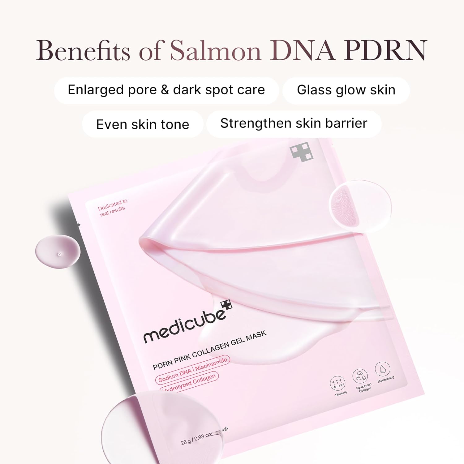 71uKuFkJA5L._SL1500_ medicube Salmon DNA PDRN pink collagen jelly gel mask overnight face mask for glass glow skin- elasticity, hydrating, firming and moisturizing korean skincare, 28g, 4ea