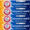 Arm & Hammer Advance White Toothpaste, Clean Mint Flavor, Stain Defense Technology, 6 Ounce (Pack of 4)