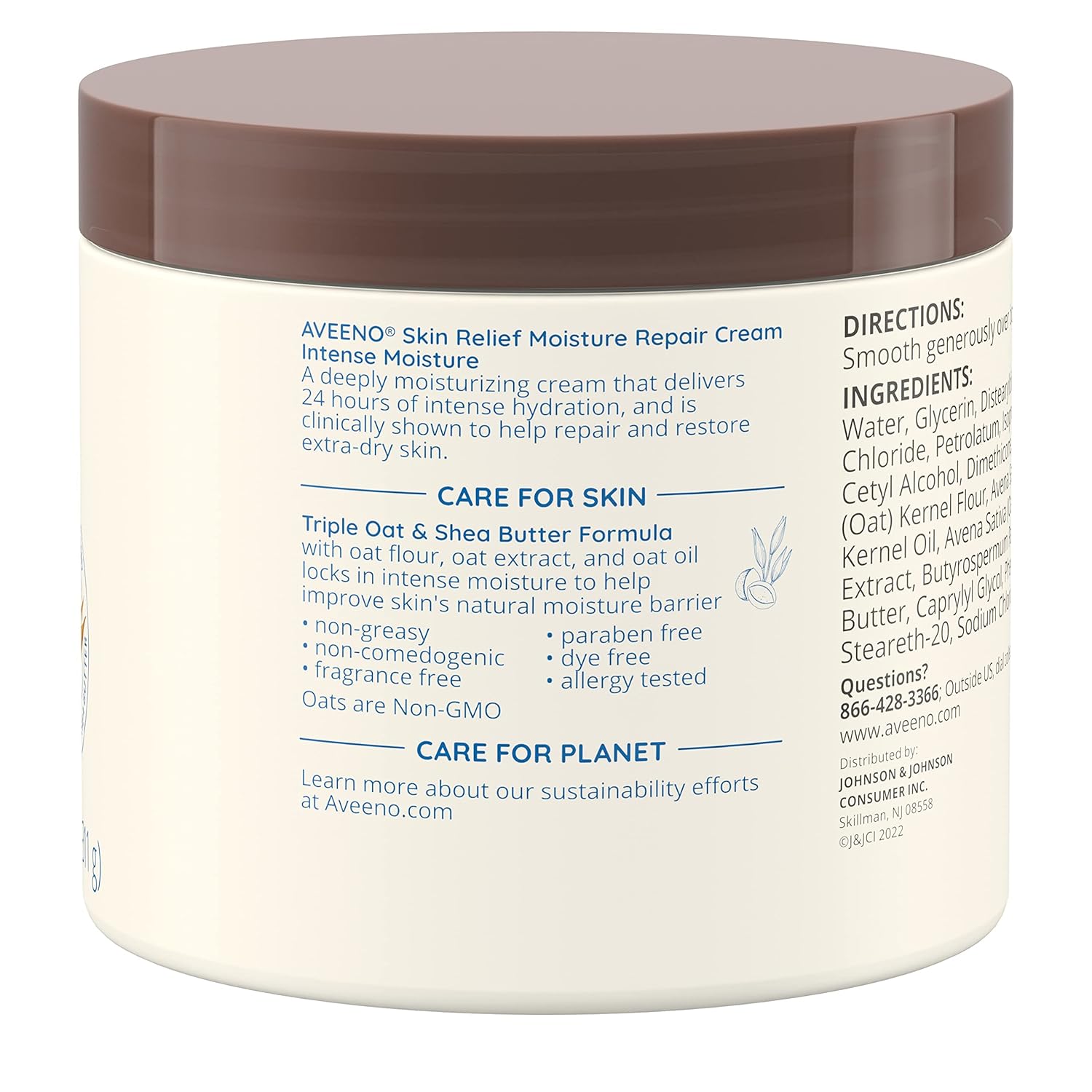81UOJX~1 Aveeno Skin Relief Intense Moisture Repair Body Cream with Triple Oat & Shea Butter Formula, Helps Relieve & Restore Extra-Dry Skin with Long-Lasting Moisture, Fragrance-Free, 11 oz