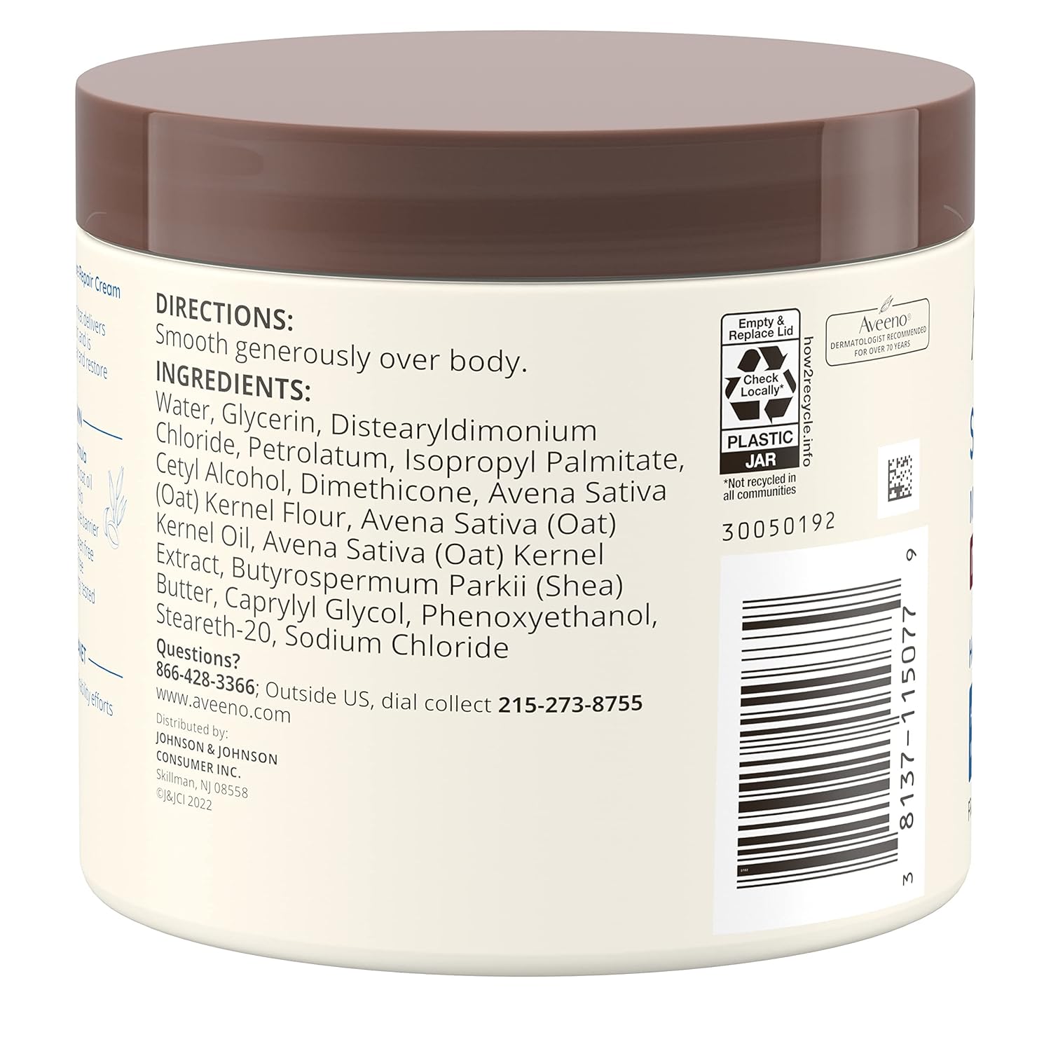 81YH6R~1 Aveeno Skin Relief Intense Moisture Repair Body Cream with Triple Oat & Shea Butter Formula, Helps Relieve & Restore Extra-Dry Skin with Long-Lasting Moisture, Fragrance-Free, 11 oz