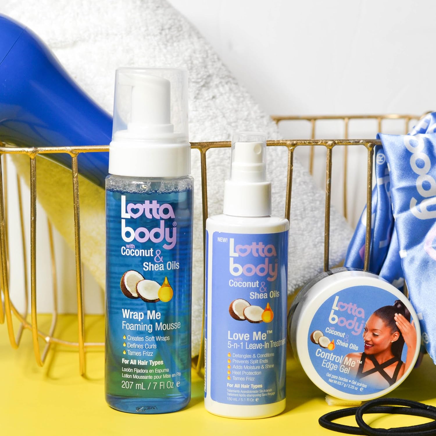 81YYZgSB0tL._SL1500_ Lottabody Coconut Oil and Shea Wrap Me Foaming Curl Mousse , Creates Soft Wraps, Hair Mousse for Curly Hair, Defines Curls, Anti Frizz, 7 Fl Oz