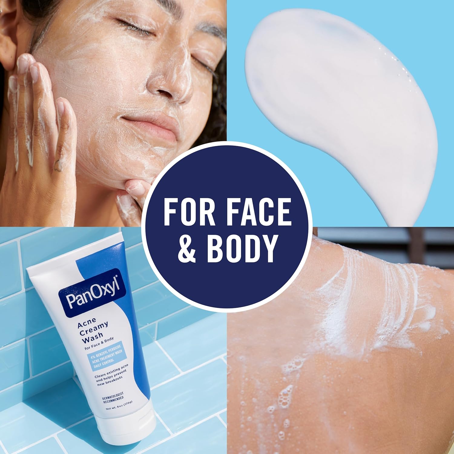 81f6xv8chdL._SL1500_ PanOxyl Antimicrobial Hydrating Acne Creamy Wash, 4% Benzoyl Peroxide, 6 Ounce