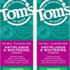 Tom's of Maine Fluoride-Free Antiplaque & Whitening Natural Toothpaste, 5.5 Ounce (Pack of 2) - Packaging May Vary