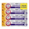Arm & Hammer Complete Care Toothpaste, Fresh Mint Flavor, Whole Mouth Protection, 6.0oz (4-Pack)