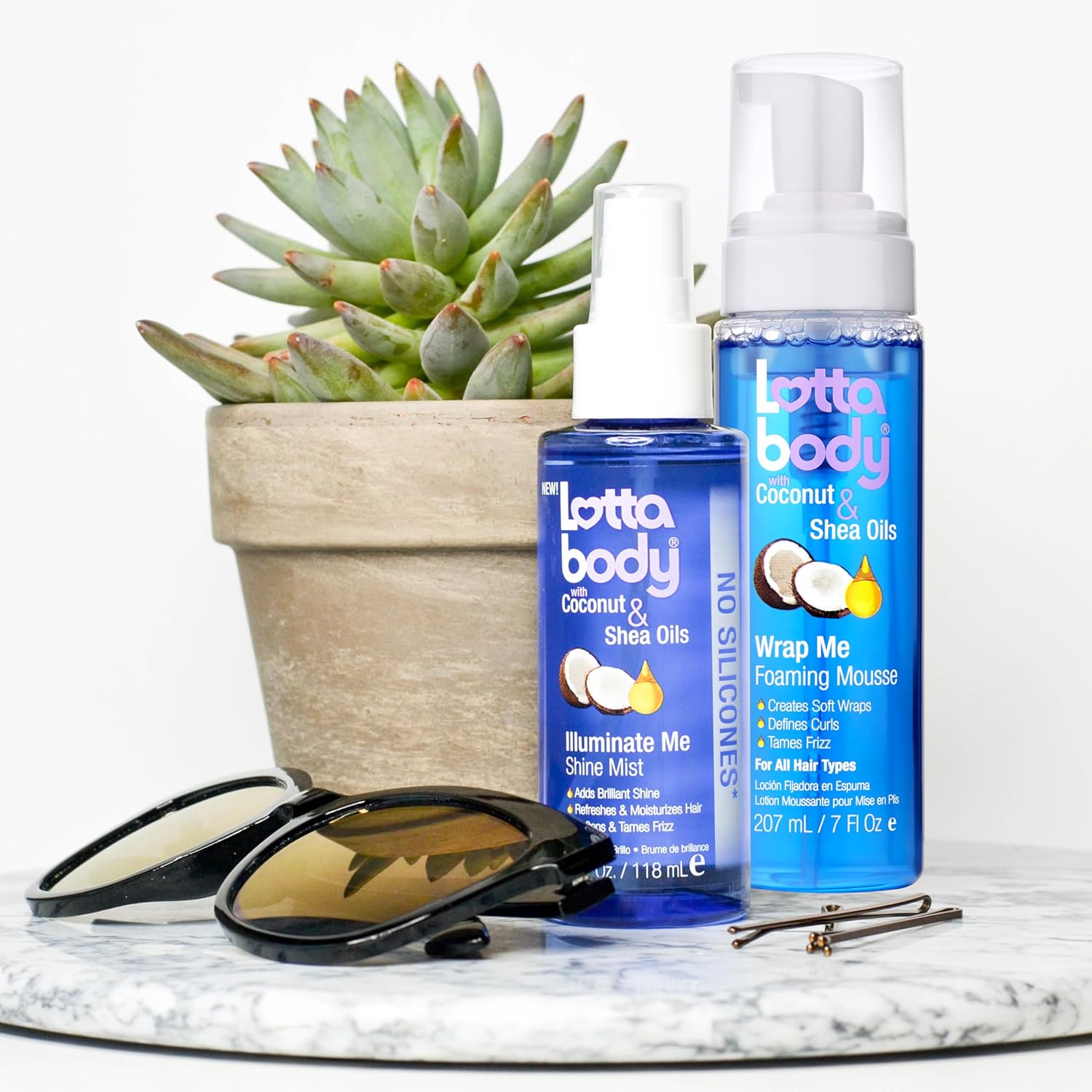 81rvVtDfRZL._SL1500_ Lottabody Coconut Oil and Shea Wrap Me Foaming Curl Mousse , Creates Soft Wraps, Hair Mousse for Curly Hair, Defines Curls, Anti Frizz, 7 Fl Oz