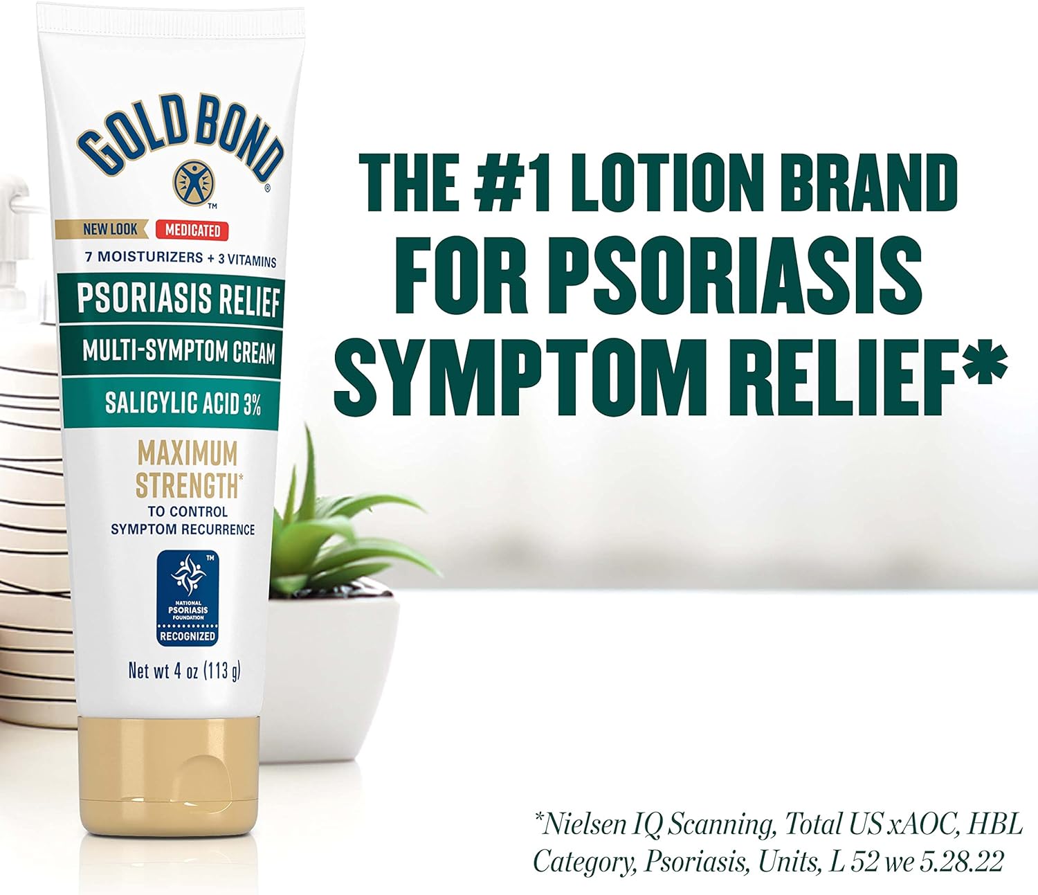 81x7UTeE54L._AC_SL1500_ Gold Bond Multi-Symptom Psoriasis Relief Cream, 4 oz., for Itchy, Irritated & Scaling Skin